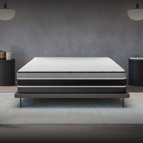 COSMOS - Felis - Colchón 140x190 cm Viscoelástico - 30 cm | Espuma HR y Blue Latex - Firme, Transpirable, Hipoalergénico, Ergonómico - Cara Invierno Verano, 7 Zonas Confort