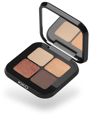 KIKO Milano Bright Quartet Eyeshadow Palette 03 | Palette Mit 4 Gebackenen Lidschatten Für Die Trockene Und Nasse Anwendung