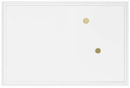 U Brands Farmhouse Magnetic Dry Erase Board White Board, 24 x 18, White Wood Style Frame, Includes 2 Magnets