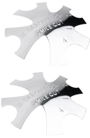 DRESSOOS 2pcs French Nail Art Template Manicure Diy Trimmer Cutter Template for Nail Hand Practice Model and French Tip