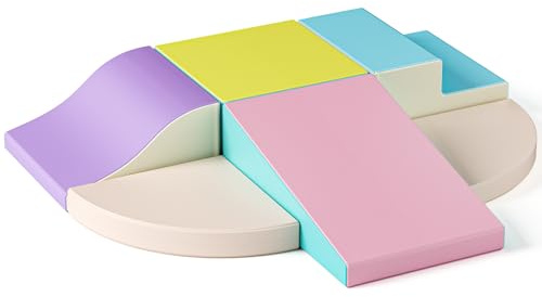 Blocchi da costruzione in schiuma per bambini, mattoncini morbidi per arrampicata, grandi capacità motorie, giocattoli montessori, custodia lavabile per divertimento indoor, Baby Soft Playset (JM301