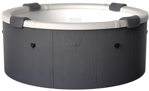 TEMPO STYLE - Vasca Idromassaggio Rotonda MSpa Denver | 1.82 Ø x 0.70 H | 130 getti d'aria massaggianti | 8 Idrogetti | Riscaldatore | Copertura termica inclusa