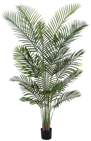 5Ft/6Ft Artificial Olive Fake Tree Palm Tree bamboo Decor Trees with Plastic Planter Pot For Indoors