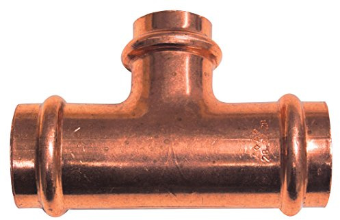 Cornat Press-T-styck, koppar med reducerad utgång, 3 muffar, A 28 mm, B 22 mm, 1 st, T65302822B