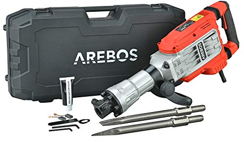 AREBOS Martillo de demolición | Gato de demolición | Taladro de percusión | 1700 W