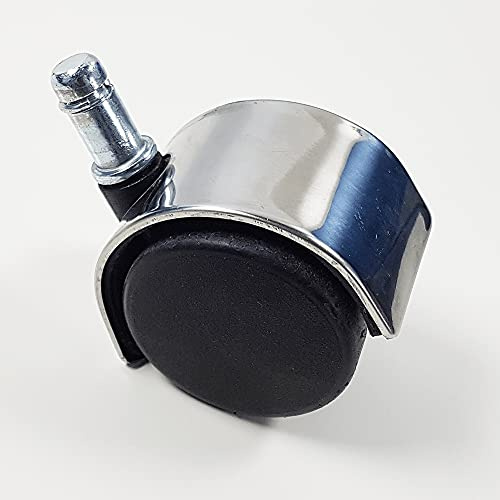 Vivol Ruedas para silla de oficina, juego de 5 unidades (cromo)
