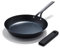 OXO Obsidian Bratpfanne aus vorgebranntem Karbonstahl, 30,5 cm Bratpfanne mit abnehmbarem Silikongriffhalter, Induktion, ofenfest, Schwarz