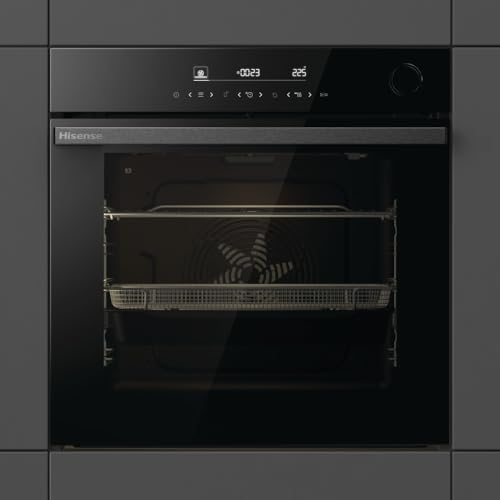 Hisense BSA66346ADBGWIFI - Forno, Even Bake 77L, cottura a vapore, pulizia a vapore, cottura simultanea x5, modalità Air Fry, smalto facile pulizia, modalità griglia, efficienza energetica A+