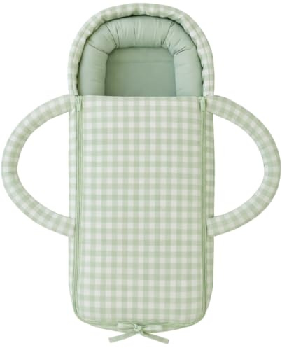 Cosypod 3-in-1 Baby Nest & Cocoon Lounger with Newborn Insert – Portable Newborn Pod for Lounging, Tummy Time & Travel – 100% Cotton (Oeko TEX) for 0–6 Months | Sage Green