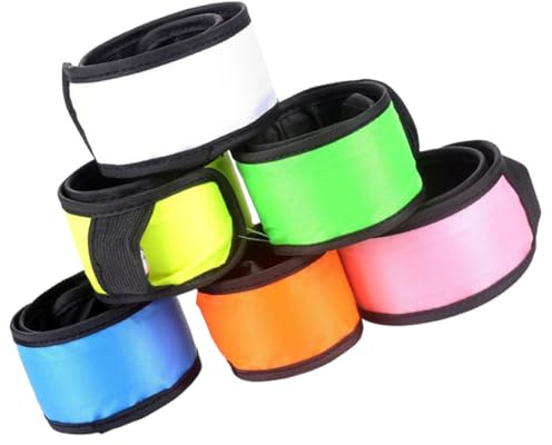 SUPVOX 6 pièces Bracelets à Claquer Lumineux LED pour Garçon Fille Accessoires de Fête Portables avec Modes Éclairage Sécurité et Décoration pour Soirées et Activités Plein Air