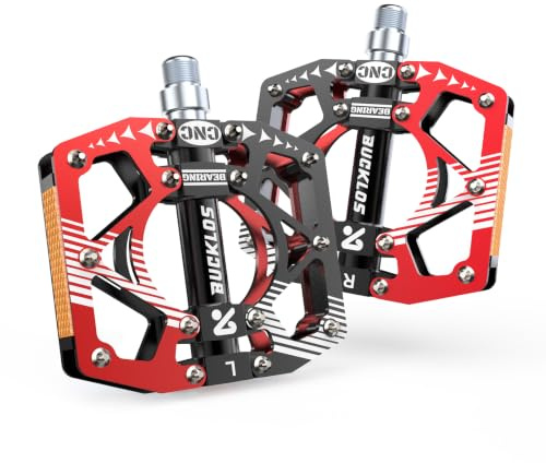 AEYINO Aluminum Flat Bike Pedals with Sealed Bearings - 9/16