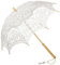 VON LILIENFELD® Ombrelle Dentelle Mariée Femme Parasol Vivienne blanc