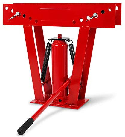 EBERTH Dobladora de tubos Dobladora de tubos Hidráulica, 12t fuerza de presión, acero, Incl. 6 piezas de presión de hierro fundido 1/2 a 2, Robusta palanca de bomba, Fácil doblado de tubos