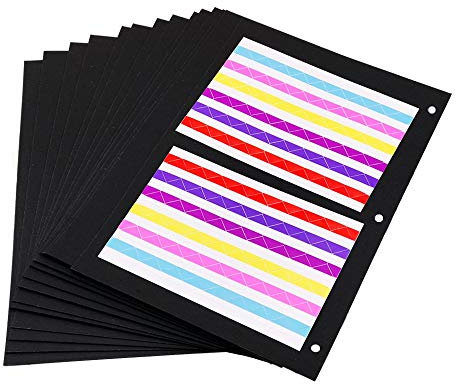 ThxMadam Fotoalbum Schwarzen Seiten 23x19CM,Album Weitere Innenseiten Ersatz Papier Nachfüllseiten Papier für Scrapbook 24.5x21.5CM,20pcs für Album'Braun/Schwarz-Album M'