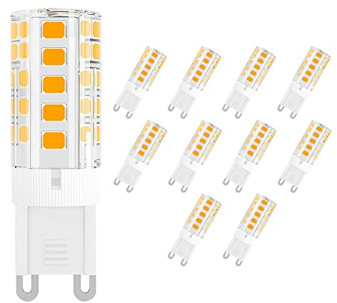 ELINKUME G9 Led Lampe,2.5W Leuchtmittel Ersetzt 25W Halogen GlüHbirne,210LM Warmweiß 3000K Energiesparende Birne,33x2835 LED SMD,AC 220V,360°Abstrahlwinkel,10er Pack