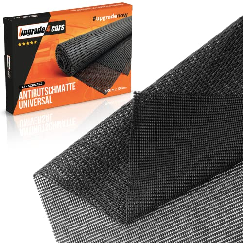 Upgrade4cars Antirutschmatte Universal 120 x 100 cm Zuschneidbar für Auto, Kofferraum, Teppich, Küche, Schublade usw. | Allzweck Weichschaummatte | Rutschmatte Unterlage Pad in Schwarz