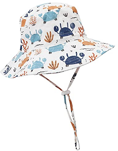 DRESHOW Bobs Bébé Filles Enfant Chapeau de Soleil Unisexe en Pliable Protection Anti-UV Solaire Plage Chapeaux de Soleil Bébé Fille UPF 50+