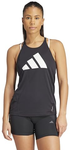 Adidas Donna Run It Stripes Tank Top, Black, XXS