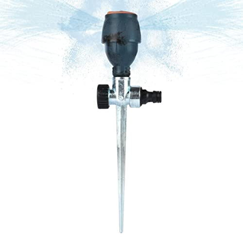 césped con Punta Metal, Sistema riego automático Giratorio 360°, jardín, aspersor Circular A , Impulso para Grandes Superficies Patio y césped