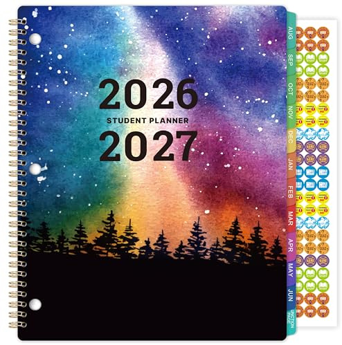 Student Planner 2026-2027 - School Planner 2026-2027, August 2026 - June 2027, 8.5 x 11, Monthly and Weekly Calendar for Middle or High School
