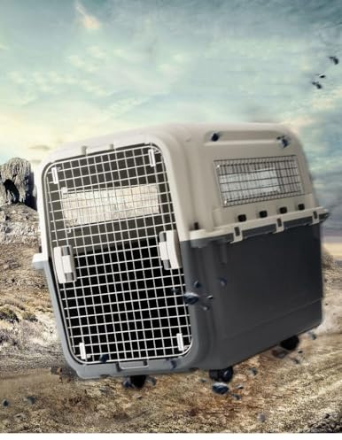 Mighty Pet Transporter Travel Carrier Box, Cat Dog Puppy Plastic Transport Cage, Size C