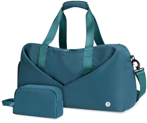 Ceneda Large Gym Bag with Toiletry Bag, Water Resistant Sport Duffel Bag with Shoes Compartment & Wet Pocket, Portable Lightweight Travel Bag, Overnight Weekender Bag Yoga Bag, Teal