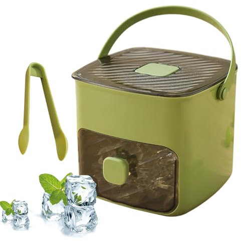 Gihioue Bac de Stockage de Glace pour congélateur | Boîte à glaçons réutilisable Double Couche de Grande capacité – Moules et Plateaux de Rangement de qualité Alimentaire pour Les utilisateurs à