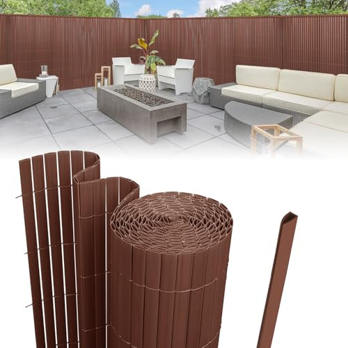 Cortavientos de PVC, 140 x 400 cm, con 3 tiras reforzadas y bridas para cables, resistente a los rayos UV y a la intemperie, ideal para protección de valla de jardín