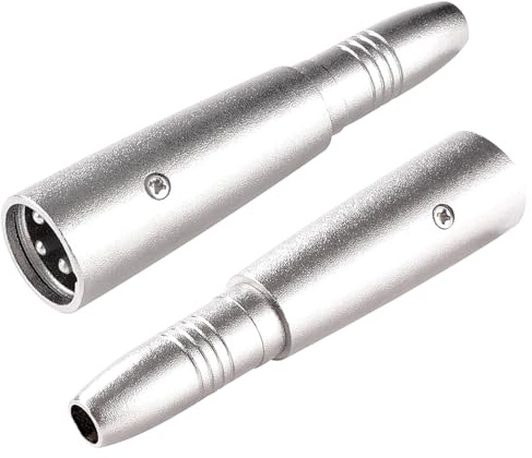 KUOQIY 2 Piezas Adaptador XLR de 3 Pines a 6.35mm, XLR Macho a 1/4 Hembra Adaptador de Micrófono de Audio, para Micrófonos, Mezcladores de Equipos de Audio