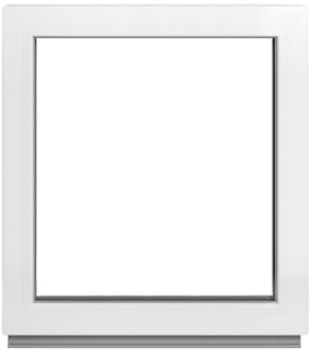 Framex källarfönster – fast glas (Fib) vit 60 x 60 cm 2 fack 32 mm (4/24/4) fönster/trädgårdsfönster/plastfönster bredd x höjd 600 x 600 mm
