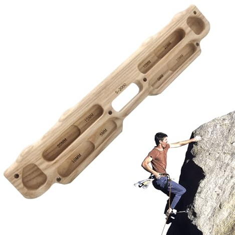 Générique Bärbart Hangboard Träklättringstangentbord | Fingerskateboard för inomhus- och utomhusträning, förbättrar greppet och handstyrkan, gym träningsstång