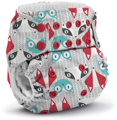 Kanga Care Rumparooz G3 Stay Dry Cloth Diaper Reusable One Size Pocket Diaper Patented Inner Double Gusset 2 pcs Microfiber Insert Soaker (6-55+ lbs) - Clyde
