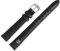 MARBURGER Uhrenarmband 12mm Leder Schwarz Silber Alligator Prägung Mit Naht - Montage Set 5281210000120