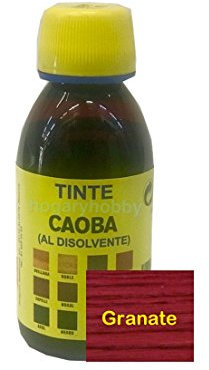 Promade - Tinte al disolvente para teñir la madera. Tonos de madera y colores vivos y modernos (125 ml, Granate)