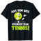 Lustiger Cartoon mit Spruch Aus dem Weg ich muss zum Tennis T-Shirt
