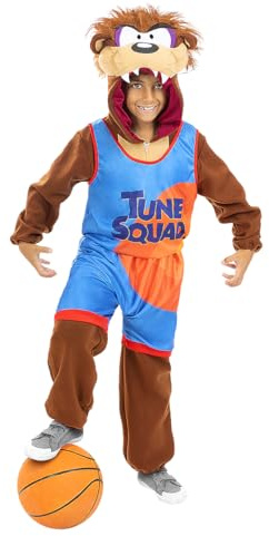 Funidelia | Disfraz de Taz Space Jam - Looney Tunes para niño Dibujos Animados - Disfraces para niños, accesorios para Fiestas, Carnaval y Halloween - Talla 10-12 años - Marrón