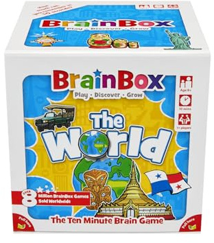 BrainBox The World | Fun & Educational Card Game | Ages 8+ | 1+ Players | 10 Minutes Play Time