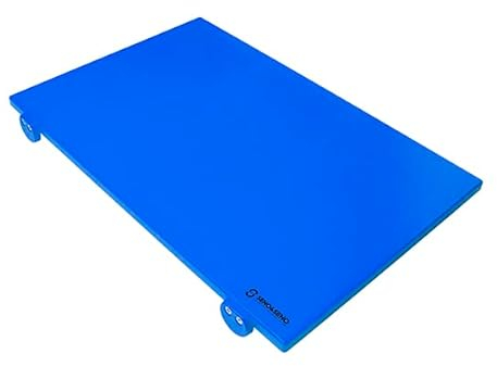 SENO & SENO Tabla de Corte de Polietileno con Fijadores Azul 60x40x2 cm - Tabla de Plástico Alimentario de Alta Densidad para Cocina