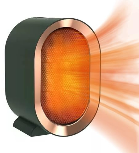 1200W Portable Ceramic Heater, Fast Heating Electric Fan Heater 2 Modes Safe Energy Saving Multiple Protection Overheating Protection Tilt Protection (Green)