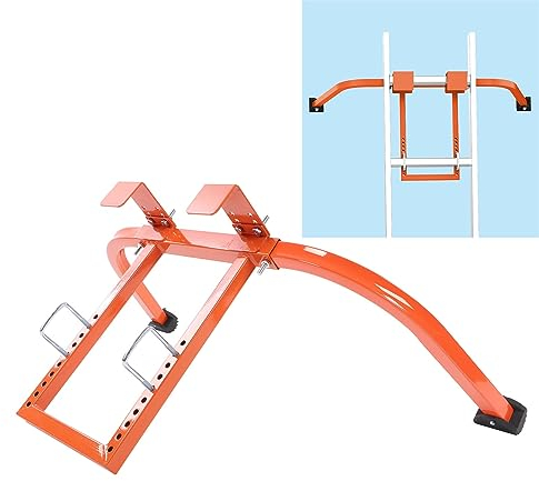 Stege stabilisator för takrännor, stegkrok stege takkrok set halkfri stege plattform tillbehör takstege stålanhängare stabilisator, för användning med förlängning