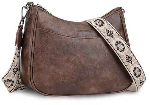 APHISON Crossbody Bags for Women Trendy, Leather Crossbody purse with Adjustable Strap, Women's Crossbody Shoulder Handbags