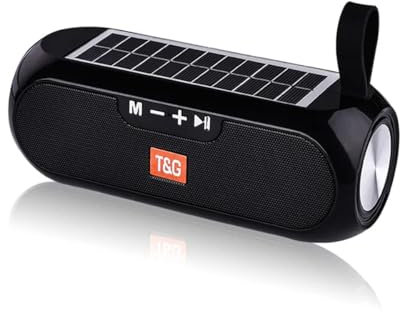 Klack Altavoz Bluetooth estéreo TG-182 inalámbrico, con Carga Solar, Resistente al Agua, AUX, Radio FM