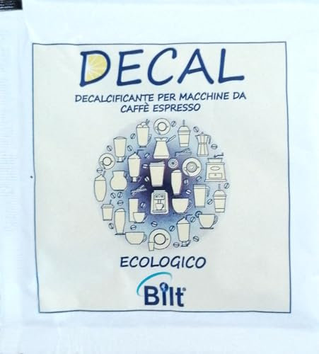 BILT DECAL, Decalcificante Ecologico Universale per Macchine da Caffè, 100% Acido Citrico di Qualità Alimentare, Anticalcare per Acqua, 6 bustine da 30g - Anche per Bollitore, Made in Italy