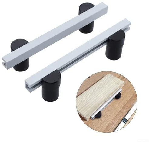 Woodworking Table Workbench Auxiliary Tool, DIY Positioning Bench Planing Stop Baffle, Planing Stop Board for 20/19mm Hole Workbench Clamp Aluminum Alloy Baffle Plate (20mm)