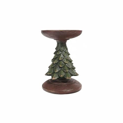 MRKU Portacandele Albero di Natale Resina Autunnale Tealight Candele da Tavolo Centrotavola Natale Casa Decorazione da Tavola
