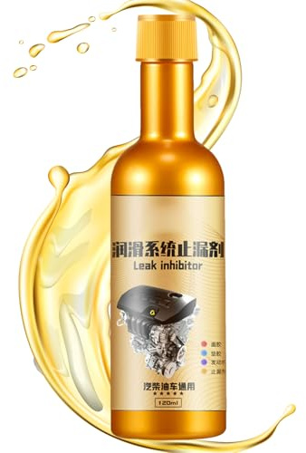 Generico Additivo Ferma Perdite - Sigillante Olio Motore 120ml | Additivo Stop Perdite per Auto | Liquido Sigillante per Guarnizioni, Soluzione per Perdite Olio E Consumo Olio Motore