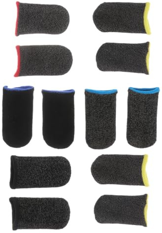 ERINGOGO 6pares Fundas Antideslizantes para Dedos Pack para Uso Doméstico Móviles Material Transpirable y Diseño para Proteger los Dedos Color Aleatorio