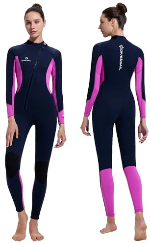 Wetsuit Men's Women's Full Wetsuit 3/2mm Front Zip Diving Suit Neoprene Wetsuit for Diving Snorkeling Surfing Scuba Water Sports Wild Swimming Open Water Cold Water