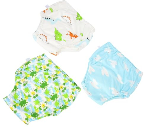TOPPERFUN Pannolini da Bagno Elasticizzati per 3 Pezzi, Pannolino Riutilizzabile per Nuoto Ragazzo Ragazza, Training Pant Traspirante e Lavabile per Addestramento al Vasino, per Attività