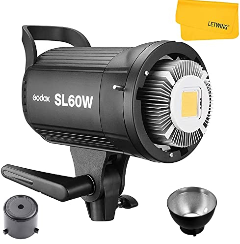 Godox SL-60W SL60W LED Luz Video 60Ws 5600K Bowens Mount LED Video Light Studio Continuous Lamp para Estudio Fotográfico (SL-60W)